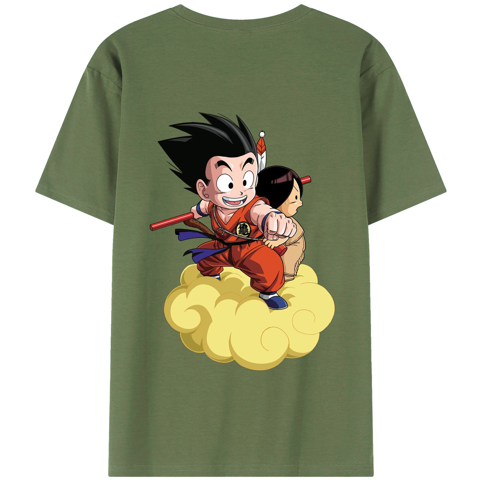 （画像用） ドラゴンボール 孫悟空（そん ごくう）Son Goku カカロット DRAGON BALL Kakarotto 綿100％ メンズ半袖Tシャツ（バックプリント） 通気性